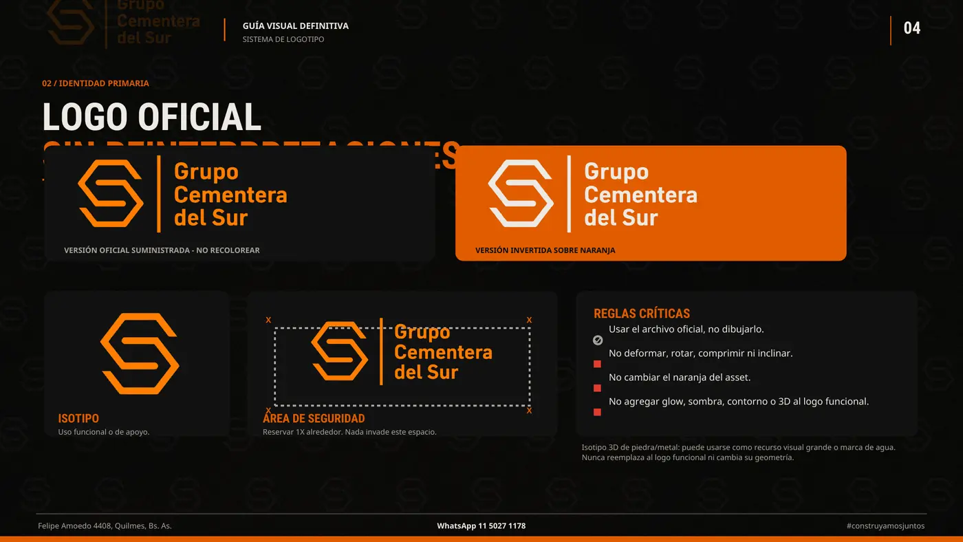 Lámina de logo oficial de Grupo Cementera del Sur