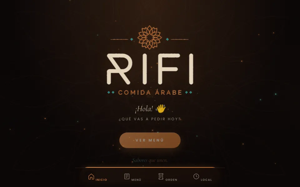 Aplicación gastronómica personalizada de Rifi Shawarma